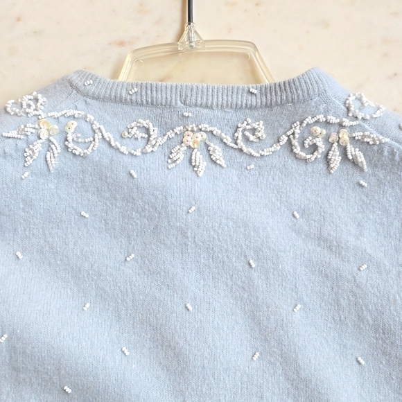 Vintage Vic and Vic Haute Couture Embellished Angora/rab Hair Sweater Size Med - Picture 11 of 14